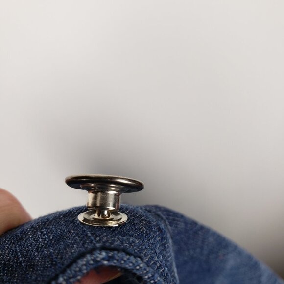 James Jeans Humphrey Wide Flare Leg Mid Rise Dry Aged Denim Dark Blue Size 31 - Picture 7 of 11